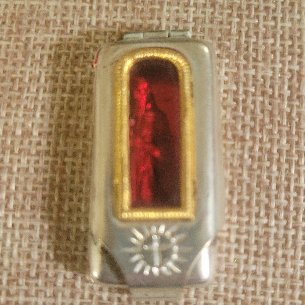 Vintage German Hl Konrad Pocket Shrine Travel Capsule Locket